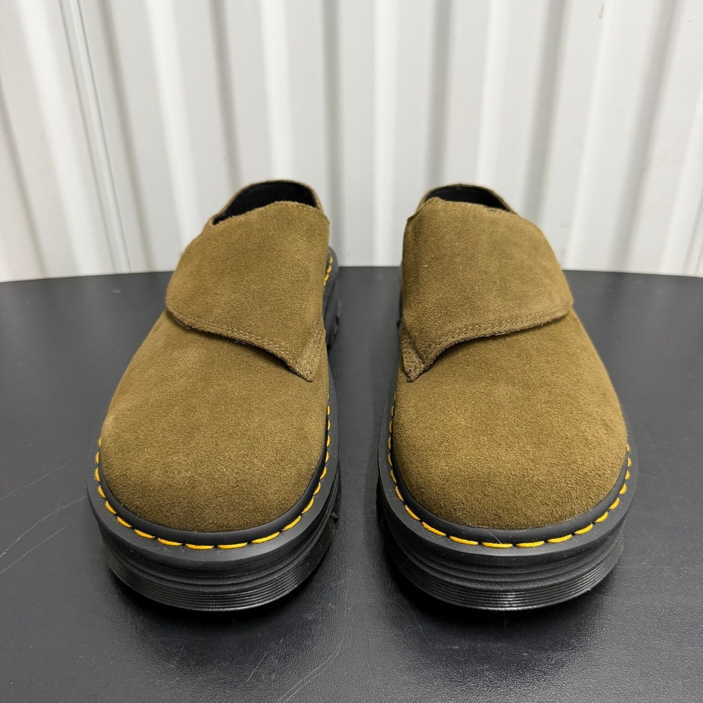 Dr. Martens Mules Mens 12 Zebzag Anywair Olive Bronx Suede EUC - Picture 4 of 10